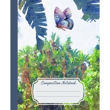 Starseven Independently Published Composition Notebook: Tropical Butterfly Watercolor Illustration Cover | Co