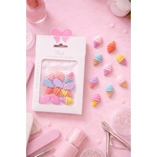 Starseven Yoonail Professional Nail Ornament Charm, Dondurma Külahı Temalı Tırnak Süsleme Seti, 10 Parça