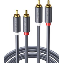 Starseven Ugreen 2rca To 2rca Ses Kablosu, 1 Metre, Antrasit