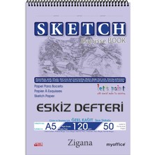 Starseven Zigana A5 Spiralli Eskiz Defteri – 50 Yaprak, 120 gr Çizim Bloknotu, Sanat Defteri