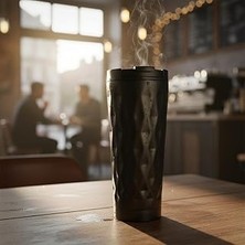 SHC4200 Deconox Paslanmaz Çelik Termos Kupa 400 ml | Petek Desenli, Vakum Yalıtımlı | 4-6 Saat Sıcak/soğuk