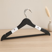 Uravas Store 3'lü Sert Plastik Elbise Askısı (Metal Başlı)