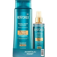 Starseven Restorex Keratin & Argan Onarıcı Saç Bakım Şampuanı 500 ml + Sıvı Saç Bakım Kremi 200 ml