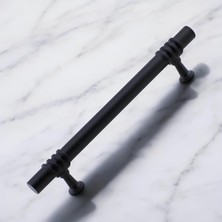 Starseven Eylül (96 mm - 9.6 Cm) Siyah Metal Mobilya Mutfak Çekmece Dolap Dolabı Kapak Kulbu Kulpu Kulpları