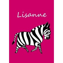 Starseven Lisanne: Personalisiertes Malbuch / Notizbuch / Tagebuch - Zebra - A4 - Blanko
