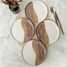 SHC4200 Keramika Terra Leaf Nordıc Pasta Tabağı 22 cm 4 Adet / 22969-70