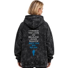 Sevbano Billie Eilish Şarkıcı Baskılı Unisex Oversize Yıkamalı Premium Hoodie Sweatshirt