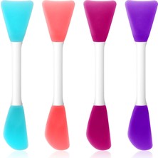 Starseven Mozeat Lens 4 Adet Silikon Yüz Maskesi, Aplikatör, Çift Taraflı Maske Fırçası, Yüz Çamuru Maskesi,