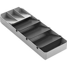 SHC4200 Metaltex Çatal Takımı Düzenleyici, Gri Siyah, 40-49 cm