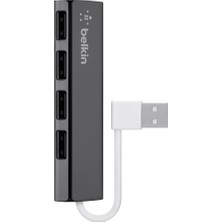 Starseven Belkin 4 Usb-A Girişli Hub, USB 2.0, Ultra Slim, Siyah