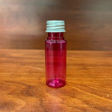 Starseven 15 ml Contalı Metal Gümüş Kapaklı Pembe Pet Şişe 15 cc x 10 Adet