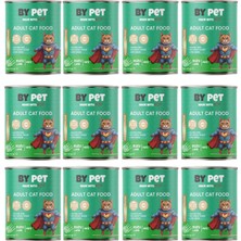 Starseven Bypet Yetişkin Kediler Için Kuzu Etli Konserve Yaş Mama 415 gr x 12 Adet