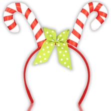 Starseven Needzo Candy Cane Tatil Saç Bandı, Noel 2023 Parti Saç Aksesuarı, Tek Beden