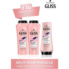 Starseven Gliss Split Hair Miracle Şampuan 500 ml x 2 Adet + Saç Kremi 360 ml Set