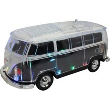 Uravas Store Nostaljik Minibüs Tasarımlı Siyah Bluetooth Hoparlör Fm Radyo Sd Kart USB Destekli