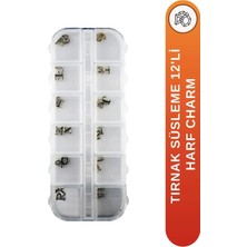 Starseven Fontenay 12 Farklı Çeşit 3D Tırnak Süsleri Tırnak Charm Nail Charms Özel Harflerden Tırnak Süsler R