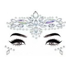 Starseven Bearpear Lotus Figürlü Holografik Kristal Yüz Taşı Face Sticker