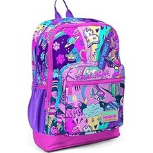 SHC4200 Coral High Dört Bölmeli Grafiti Desenli Ilkokul Sırt Çantası - Kız Çocuk