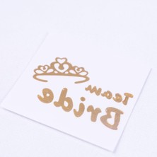 Starseven Bimotif Geçici Dövme, Bride To Be, Taç Desenli 1 Adet