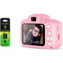 Uravas Store Çocuklar Için Dijital Fotoğraf Makinesi Pembe Sd Kartlı 10-15 Mp 1-15X Optik Zoom