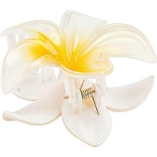 Starseven Lotus Çiçek Parlak Akrilik Kadın Mandal Toka (9 Cm)