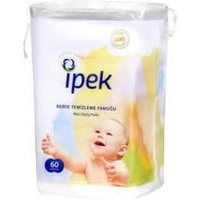 Starseven Ipek Bebek Temizleme Pamuğu, Beyaz, 60 Adet