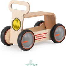 Starseven Mamatoyz Driveme Wood 3'ü 1 Arada Ahşap Ilk Adım Arabası Yürüme Arkadaşı, Bingit, Oyuncak Kutusu -