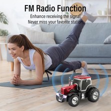 Uravas Store Kırmızı Şarjlı Nostaljik Traktör Araba Bluetooth Hoparlör Fm Radyo Sd Kart USB Aux 2 Yıl Garantili