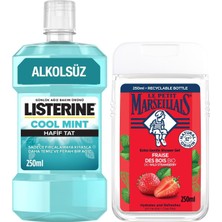 Starseven Le Petit Marseillais Duş Jeli Akdeniz Çileği 250 ml + Listerine Cool Mint Ağız Bakım Suyu Hafif Tat