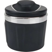 Cartex Işıklı Küllük Siyah-Nikel Renkli