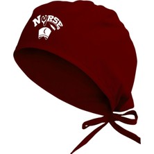 Starseven Unisex Bordo Nurse Temalı Hastane Bonesi