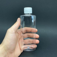Starseven 200 cc Yassı Pet Şişe - Beyaz Kapaklı- 200ML Kapaklı Plastik Şişe x 10 Adet
