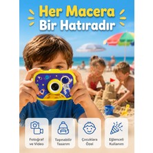 tp Buğz Çocuk Fotoğraf Makinesi Hd Video Kayıt Özellikli 2.0 Inç Ekranlı Type-C Şarjlı Dijital Kamera