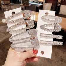 Starseven Messen 8 Paket Parlak Yapay Elmas Timsah Saç Klipleri Bling Ab Kristal Ördek Bill Saç Tokaları Parl