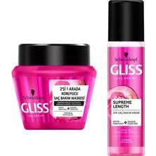 Starseven Gliss Supreme Length Saç Maskesi 300 ml + Sıvı Saç Kremi 200 ml Set