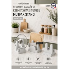 MAİN SHOP Tencere Kapağı ve Kesme Tahtası Tutucu Stand Tezgah Üstü Mutfak Düzenleyici Organizer 1 Adet M-446