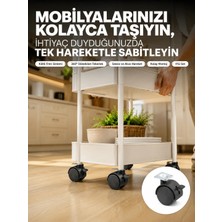 Uravas Store 4’lü Kilitli Tekerlek Ayak 4 cm Sessiz ve Dayanıklı