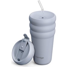 Starseven 3 Bubble Two-Cap Straw Tumbler Çelik Termos 600 ml Zen ST-246