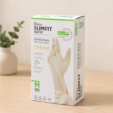 Uravas Store Slimfit Pudrasız Muayene Eldiven M Krem 100'LÜ
