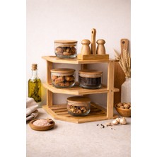 Kai Home Bambu 3katlı Köşe Raf / Organizer / Düzenleyici