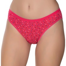 Gümüş 6097 12'li Kadın Likralı Ince Bel Yıldız Baskılı Bikini