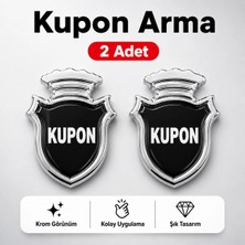 Şimika Kupon Chia Arma Krom Oto Amblem – 5 × 3,5 cm