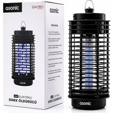 Uravas Store 4W - Siyah Kokusuz Taşınabilir LED Mavi Işıklı Sinek Öldürücü S24 Pro