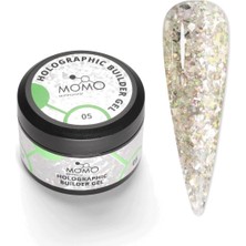 Starseven Holographic Builder Gel, Nail Için Protez Tırnak Jeli No.05, Glitter Yeşil Simli, 10 gr