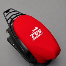Şimika Tvs Kırmızı Penye Motorsiklet Sele Kılıfı 1.kalite Likrali Penye Yıkanabilir