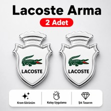 Şimika Lacost Chia Arma Krom Oto Amblem – 5 × 3,5 cm