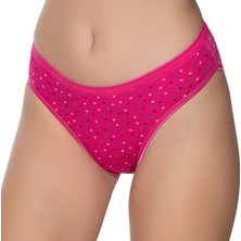 Gümüş 6097 12'li Kadın Likralı Ince Bel Yıldız Baskılı Bikini