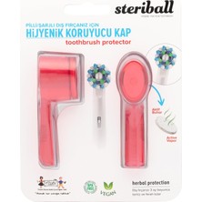 Starseven Steriball Şarjli Pi̇lli̇ Firçalari Içi̇n Hi̇jyeni̇k Firçasi Koruma Kabi-2'li̇ Kirmizi