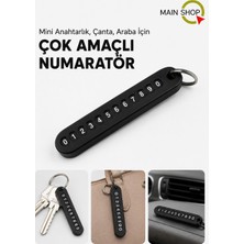 MAİN SHOP Çok Amaçlı Mini Anahtarlık & Numara Yazılı Çanta ve Araç Içi Numaratör 1 Adet