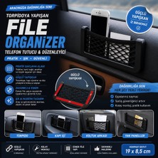 Ufak Tefek Şeyler Araç Içi Torpidoya Yapışan File Organizer Telefon Tutucu Araba Karavan Düzenleyici Cepli File